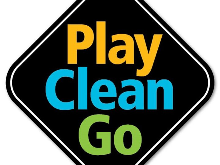 Play Clean Go logo with colorful text on a black diamond background.